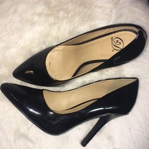 Black Patent Leather Glossy 4 Inch Heels